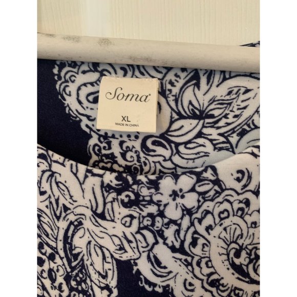 Soma Black & White Floral Sleeveless Flared Maxi Dress Extra Large - Picture 2 of 6